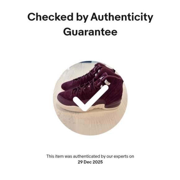 🚻6.5Y US—Air Jordan 12 Retro BG 2017 [BORDEAUX/SAIL–METALLIC SILVER] 153265–617 - Picture 10 of 11